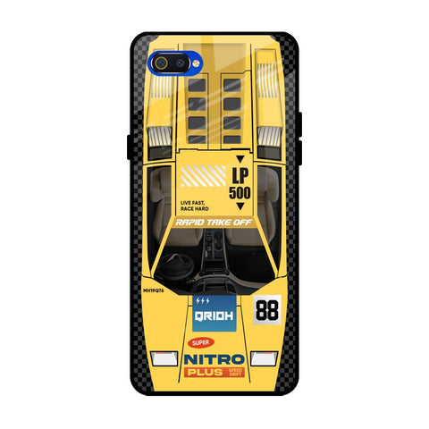 Yellow Racing Car Glossy Case for Realme C2