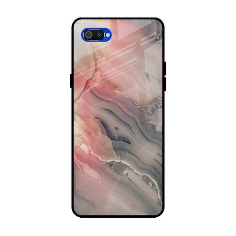 Pink And Grey Marble Glossy Case For Realme C2