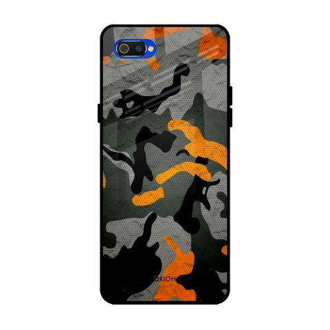Camouflage Orange Glossy Case For Realme C2