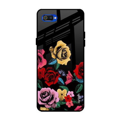Floral Decorative Glossy Case For Realme C2