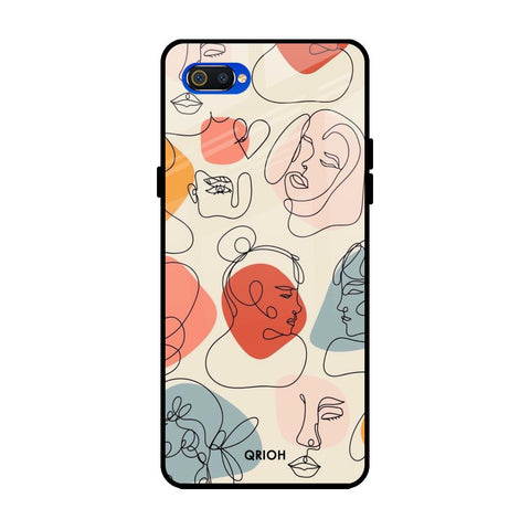 Abstract Faces Glossy Case for Realme C2