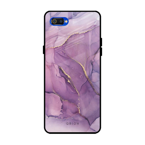 Purple Gold Marble Glossy Case for Realme C2