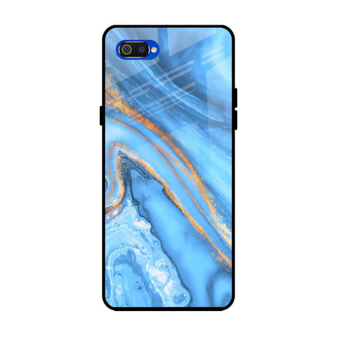 Vibrant Blue Marble Glossy Case for Realme C2