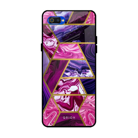 Electroplated Geometric Marble Glossy Case for Realme C2