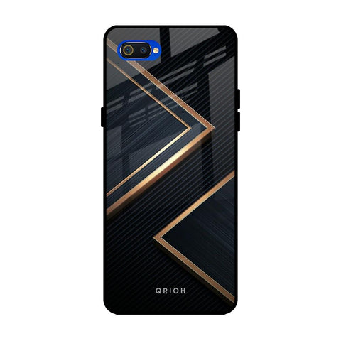 Sleek Golden & Navy Glossy Case for Realme C2