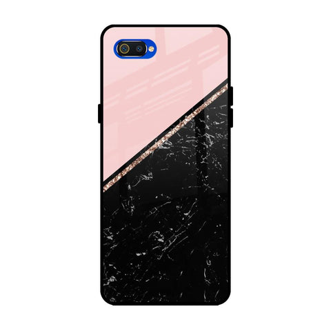 Marble Texture Pink Glossy Case For Realme C2