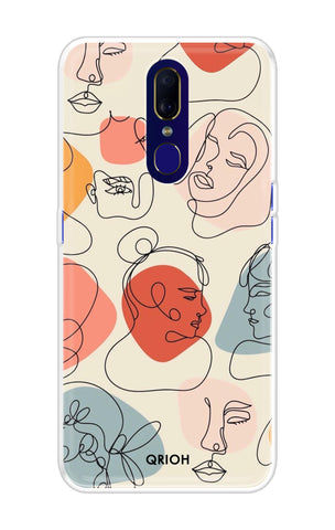 Abstract Faces Soft Cover for Oppo F11