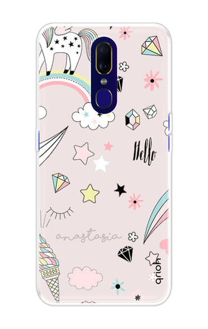 Unicorn Doodle Soft Cover For Oppo F11