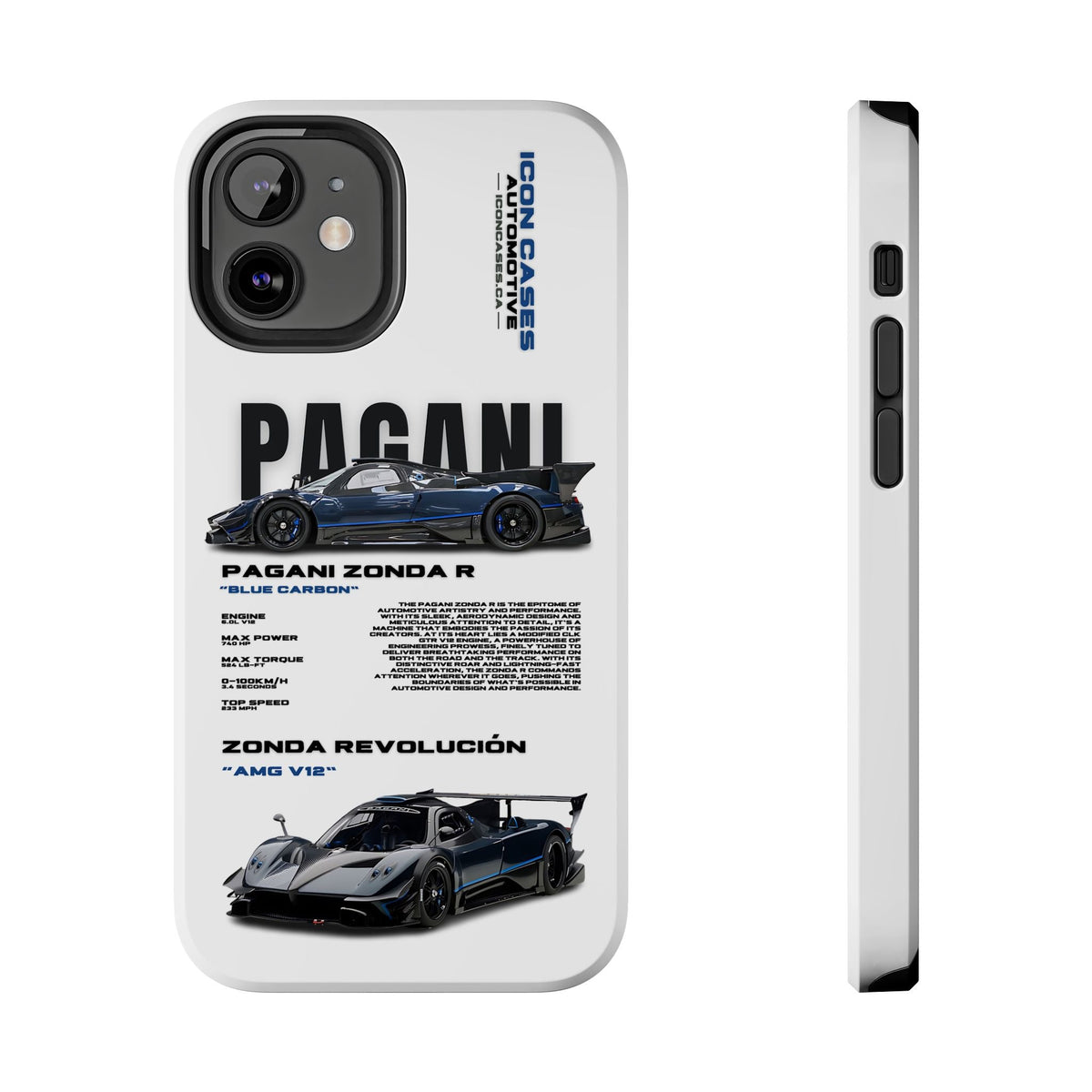 Pagani Zonda R White Premium Tough Shining Phone Case (Double Layer) Available For All iPhone Models