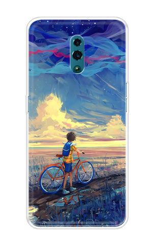 Riding Bicycle to Dreamland Soft Cover for Oppo Reno