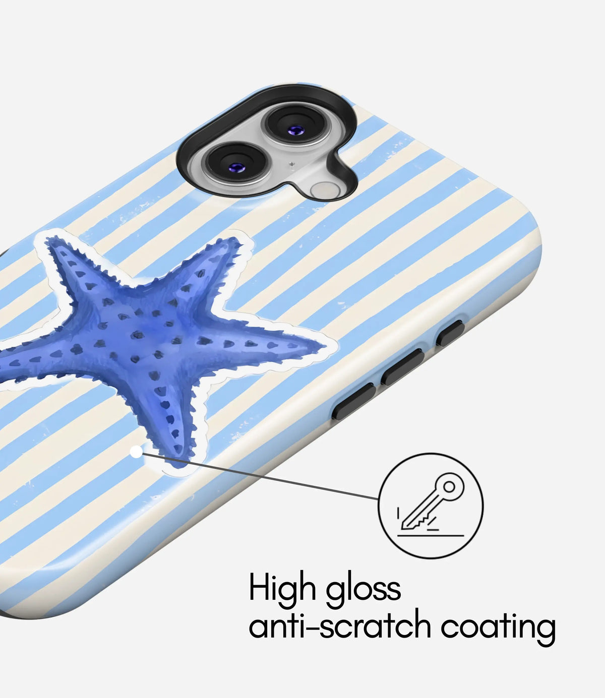 Coastal Starfish Premium Tough Shining Phone Case (Double Layer) Available For All iPhone Models