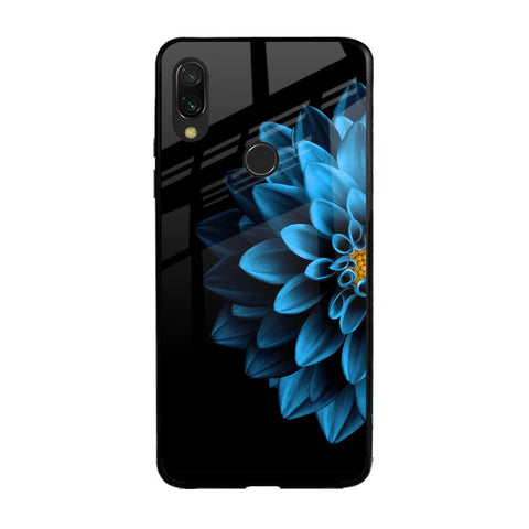 Half Blue Flower Glossy Case for Xiaomi Redmi Note 7S