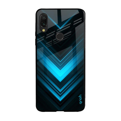 Vertical Blue Arrow Glossy Case For Xiaomi Redmi Note 7S