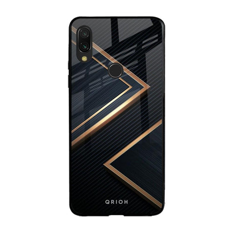 Sleek Golden & Navy Glossy Case for Xiaomi Redmi Note 7S
