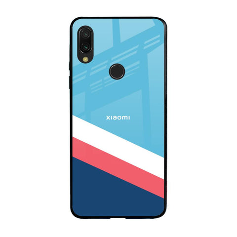 Pink & White Stripes Glossy Case For Xiaomi Redmi Note 7S