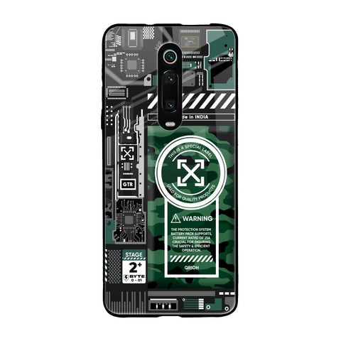 Green Camo Circuit Glossy Case for Xiaomi Redmi K20