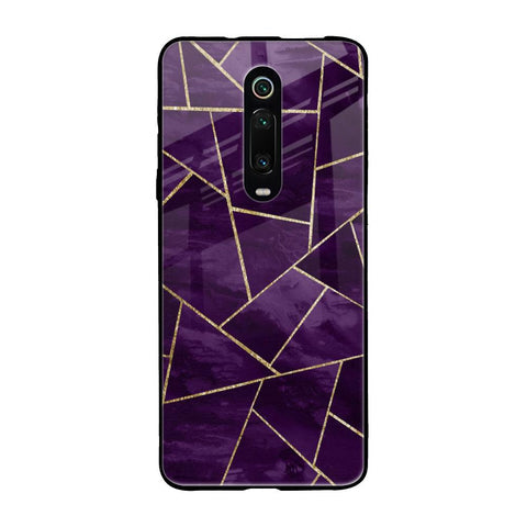Geometric Purple Glossy Case For Xiaomi Redmi K20