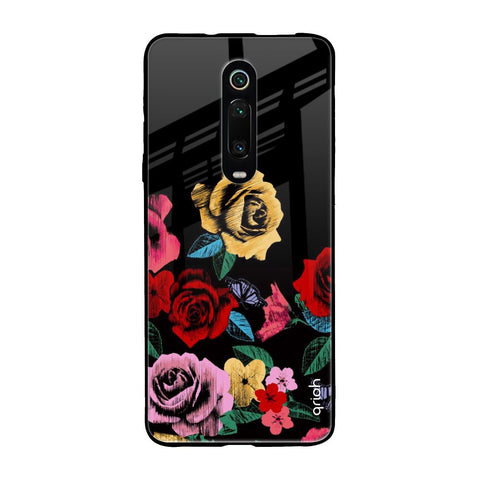 Floral Decorative Glossy Case For Xiaomi Redmi K20