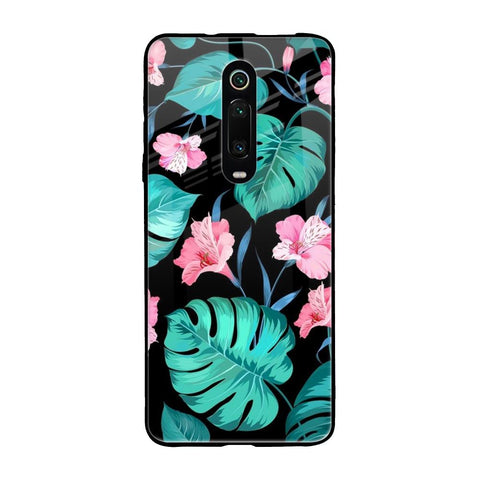 Tropical Leaves & Pink Flowers Glossy case for Xiaomi Redmi K20