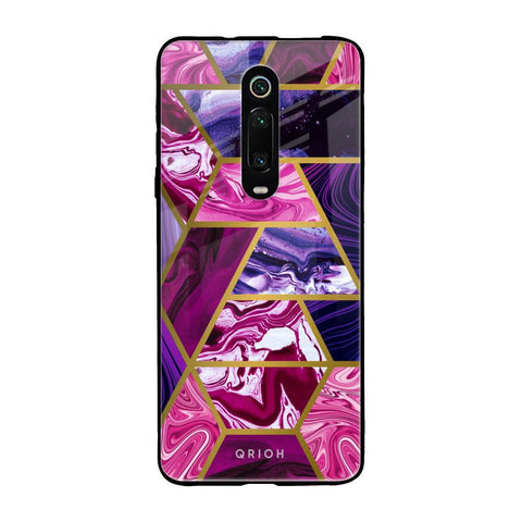 Electroplated Geometric Marble Glossy Case for Xiaomi Redmi K20
