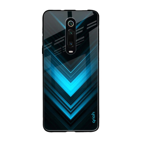 Vertical Blue Arrow Glossy Case For Xiaomi Redmi K20 Pro