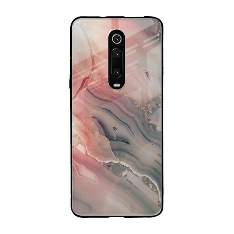 Pink And Grey Marble Glossy Case For Xiaomi Redmi K20 Pro