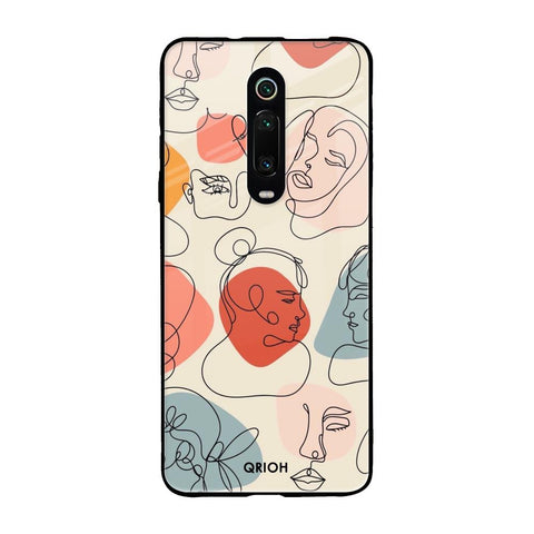 Abstract Faces Glossy Case for Xiaomi Redmi K20 Pro