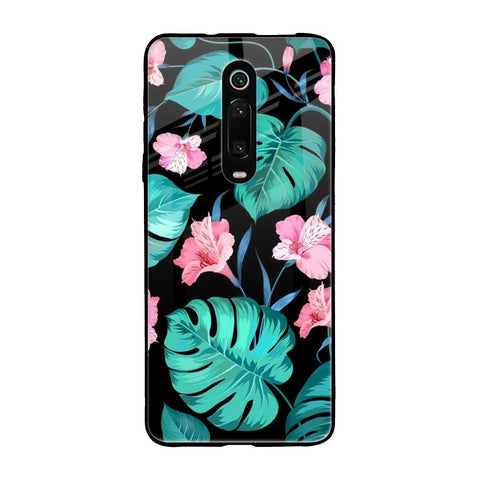 Tropical Leaves & Pink Flowers Glossy case for Xiaomi Redmi K20 Pro