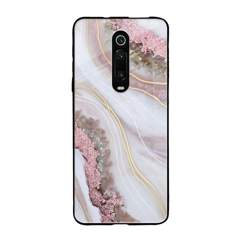 Pink & Gold Gllitter Marble Glossy Case for Xiaomi Redmi K20 Pro