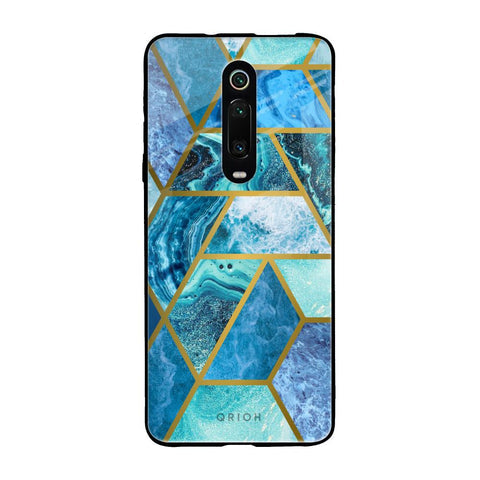 Turquoise Geometrical Marble Glossy Case for Xiaomi Redmi K20 Pro