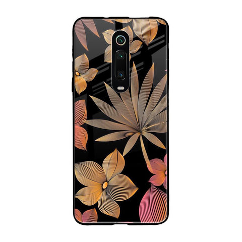 Lines Pattern Flowers Glossy Case for Xiaomi Redmi K20 Pro