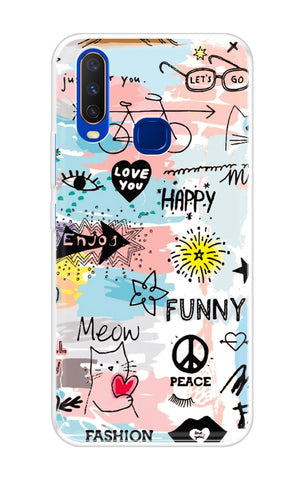 Happy Doodle Soft Cover for Vivo Y15 2019