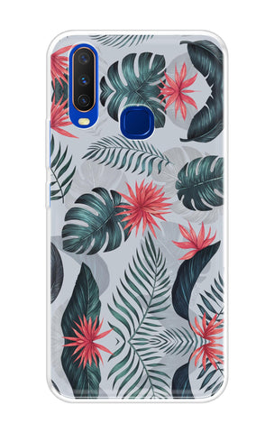 Retro Floral Leaf Soft Cover for Vivo Y15 2019