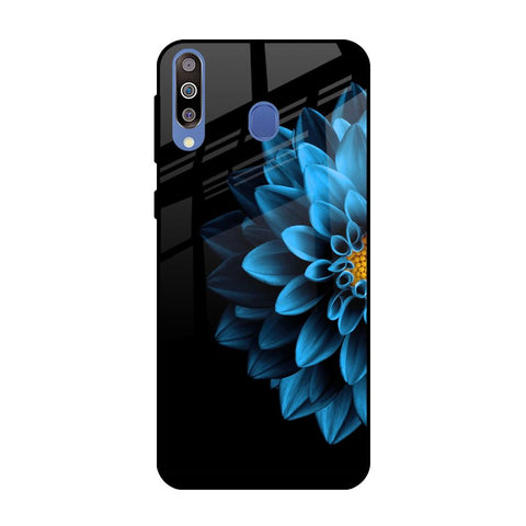Half Blue Flower Glossy Case for Samsung Galaxy M40