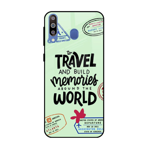 Travel Stamps Glossy Case for Samsung Galaxy M40