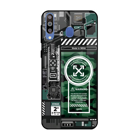 Green Camo Circuit Glossy Case for Samsung Galaxy M40