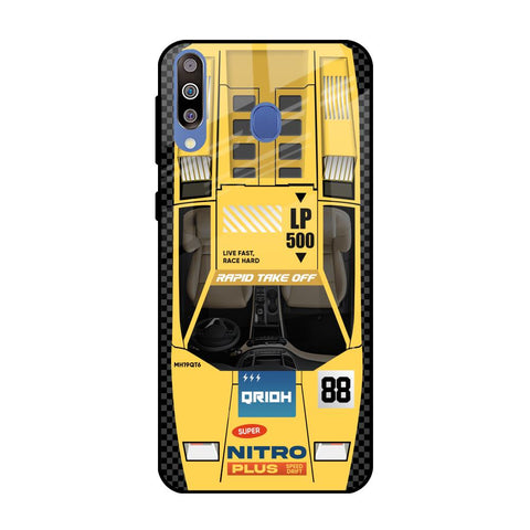 Yellow Racing Car Glossy Case for Samsung Galaxy M40
