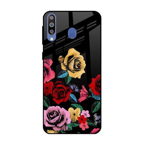 Floral Decorative Glossy Case For Samsung Galaxy M40