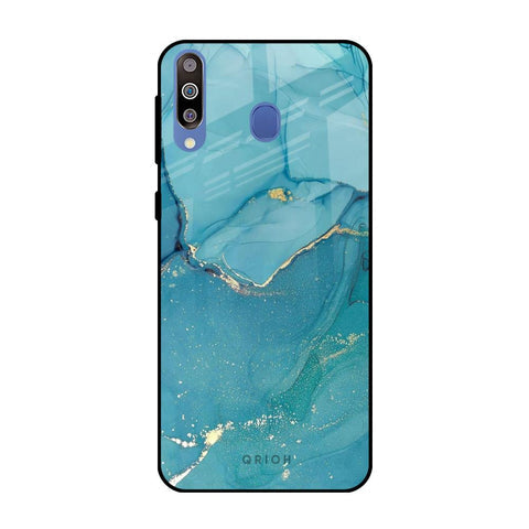 Blue Golden Glitter Glossy Case for Samsung Galaxy M40