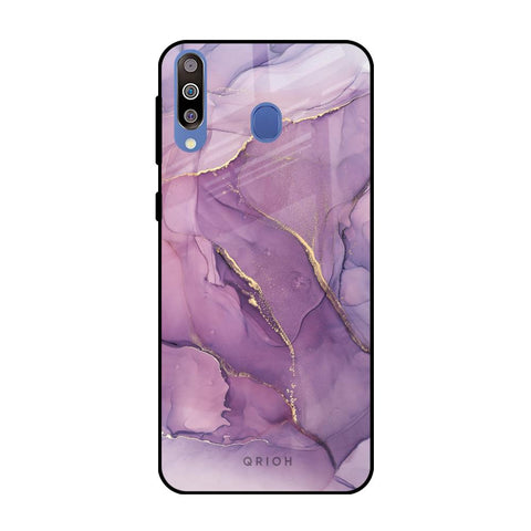 Purple Gold Marble Glossy Case for Samsung Galaxy M40