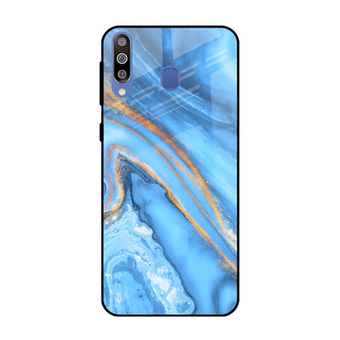 Vibrant Blue Marble Glossy Case for Samsung Galaxy M40