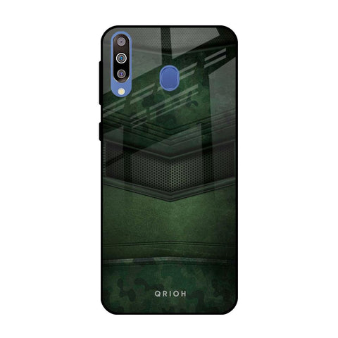 Green Leather Glossy Case for Samsung Galaxy M40