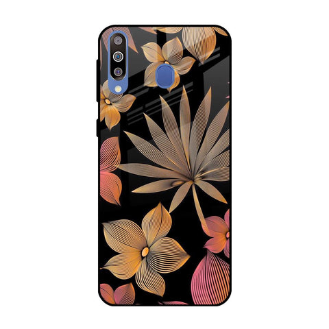 Lines Pattern Flowers Glossy Case for Samsung Galaxy M40