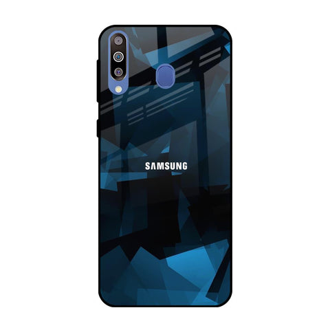 Polygonal Blue Box Glossy Case For Samsung Galaxy M40