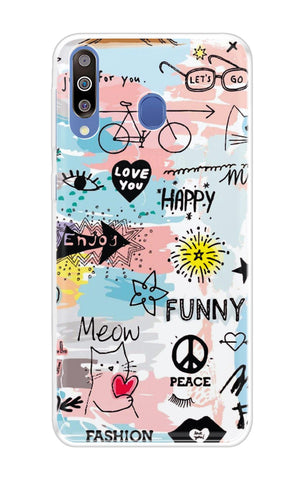 Happy Doodle Soft Cover for Samsung Galaxy M40