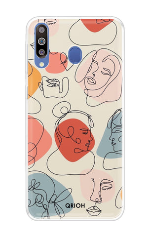Abstract Faces Soft Cover for Samsung Galaxy M40