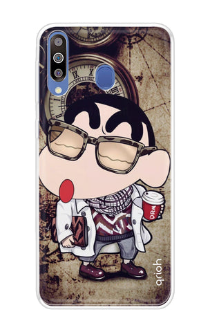 Nerdy Shinchan Soft Cover for Samsung Galaxy M40