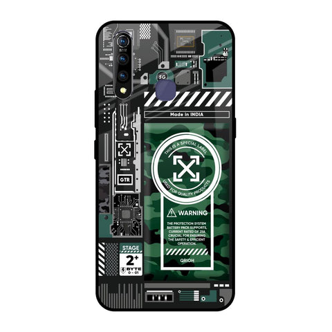 Green Camo Circuit Glossy Case for Vivo Z1 Pro