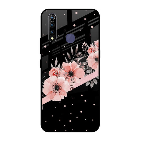 Floral Black Band Glossy Case For Vivo Z1 Pro