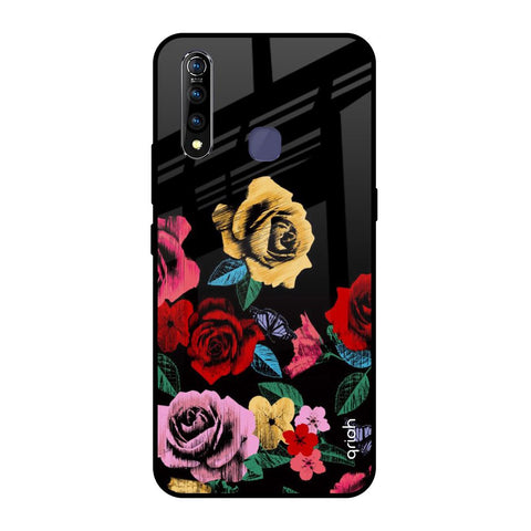 Floral Decorative Glossy Case For Vivo Z1 Pro